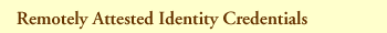 Remotly Attested Identity Credentials